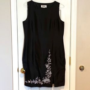 Bob Mackie black sheath dress, size 12
